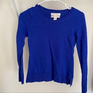 ELLEN TRACEY Blue Merino Wool Sweater